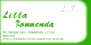 lilla kommenda business card